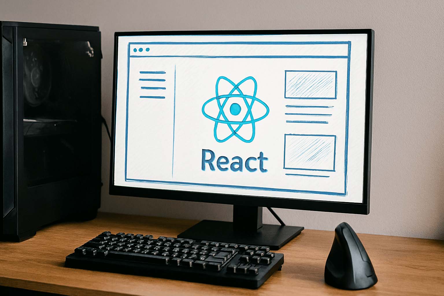 Development of a web application using React