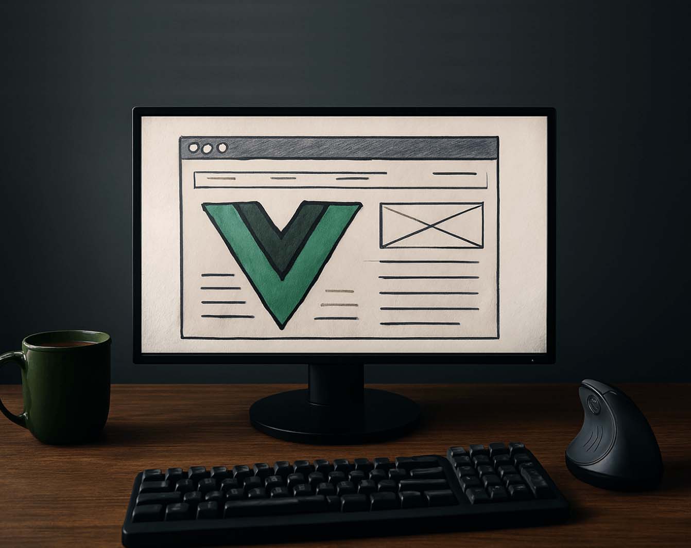 Development of a web application using Vue